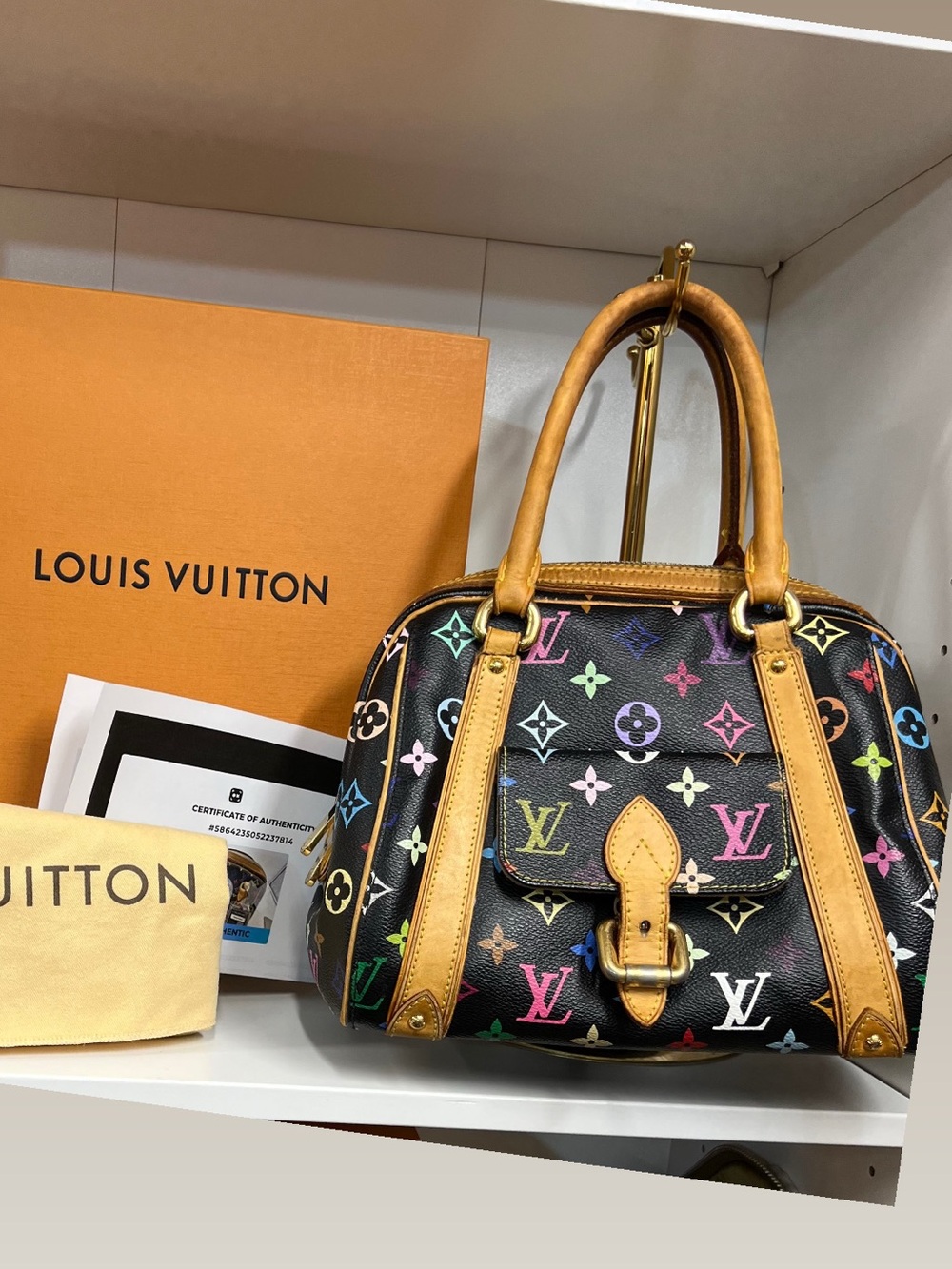 🔥🔥 LOUIS VUITTON Priscilla Monogram Multicolore Multicolor Handbag